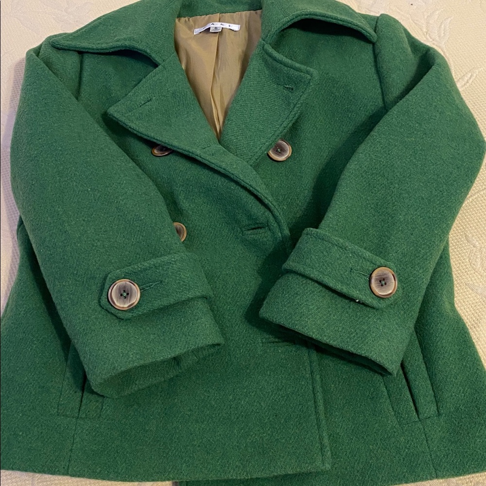 CAbi Green Double-Breasted Pea Coat - Picture 7 of 9